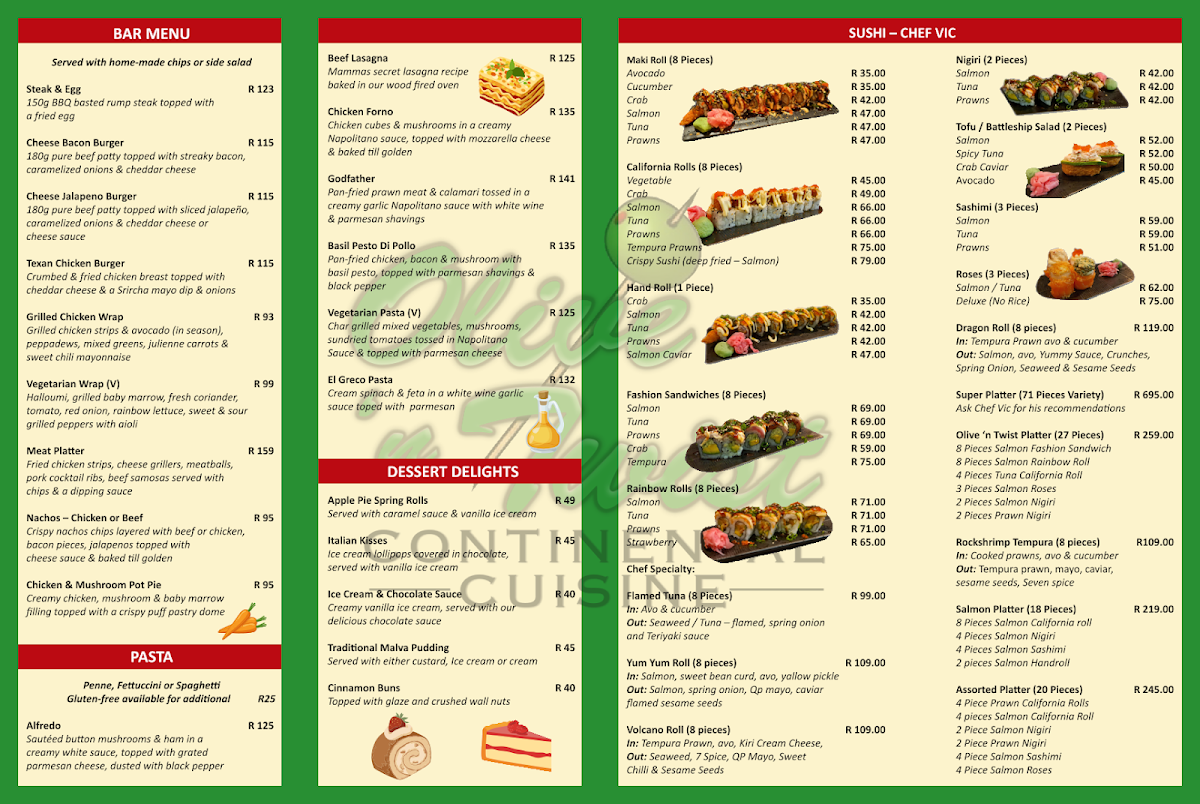 Menu Olive 'n Twist-1
